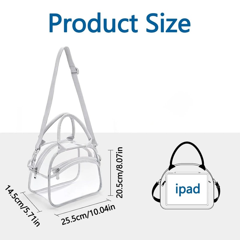Transparent Lunch Bag With Shoulder Strap 1