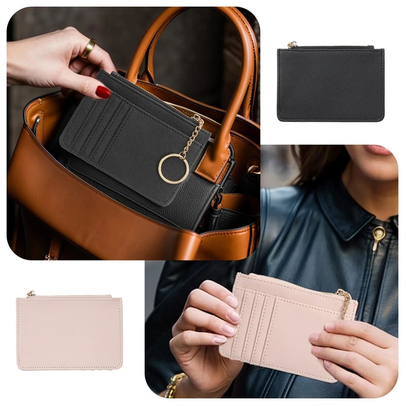 PU Leather Mini Wallet And Key Case 5