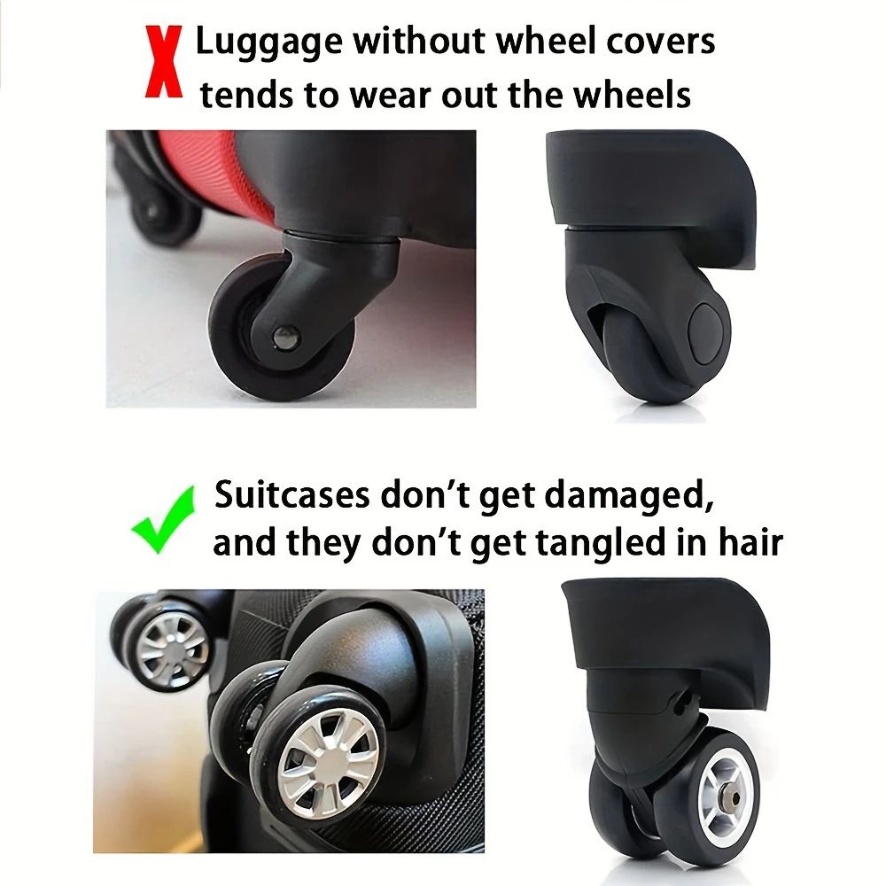Silicone Luggage Wheel Protector Covers 2