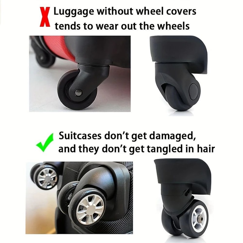 Silicone Luggage Wheel Protector Covers 2