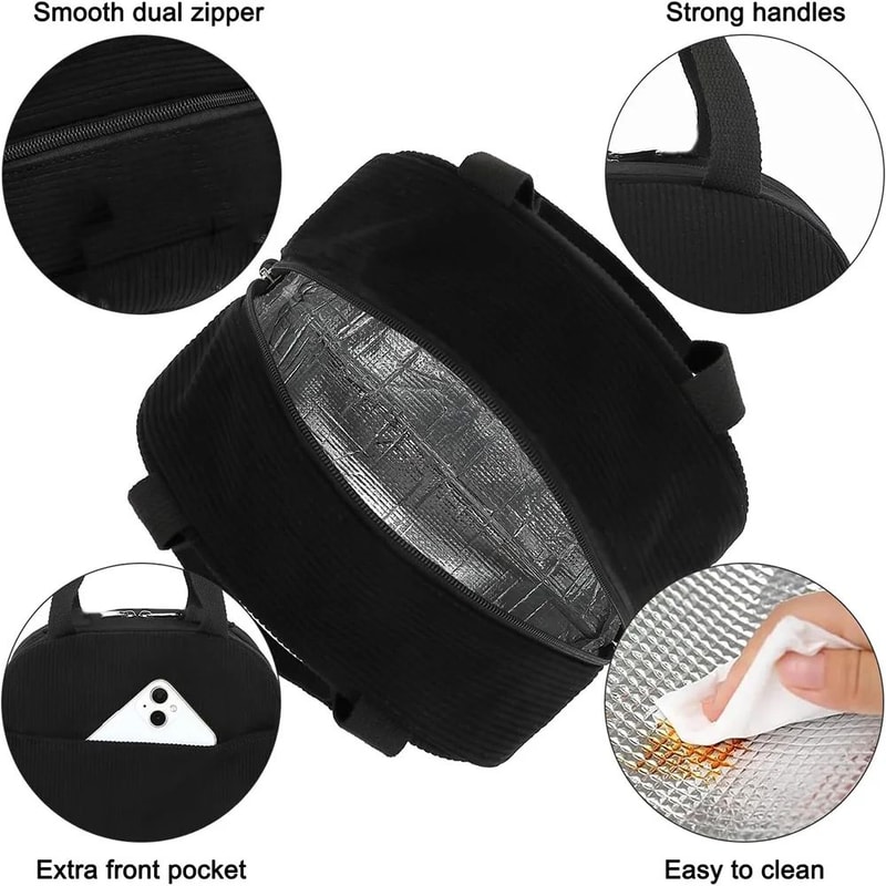 Woolen Insulated Reusable Lunch Bag 2