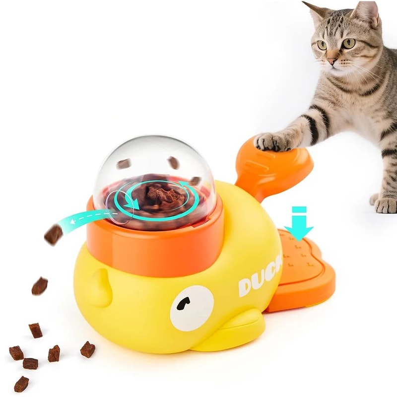 Duck Shaped Interactive Pet Feeder Toy 7