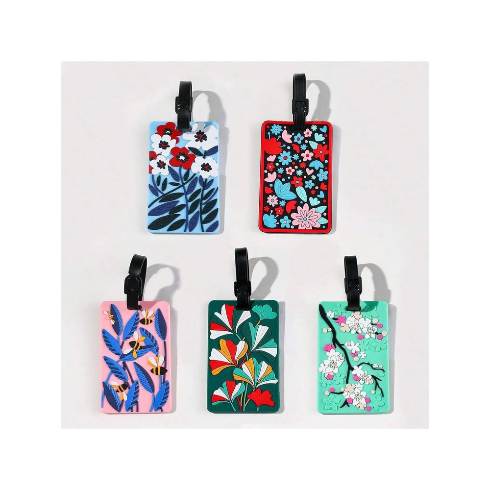 Floral Pattern Travel Luggage Tag Set 1