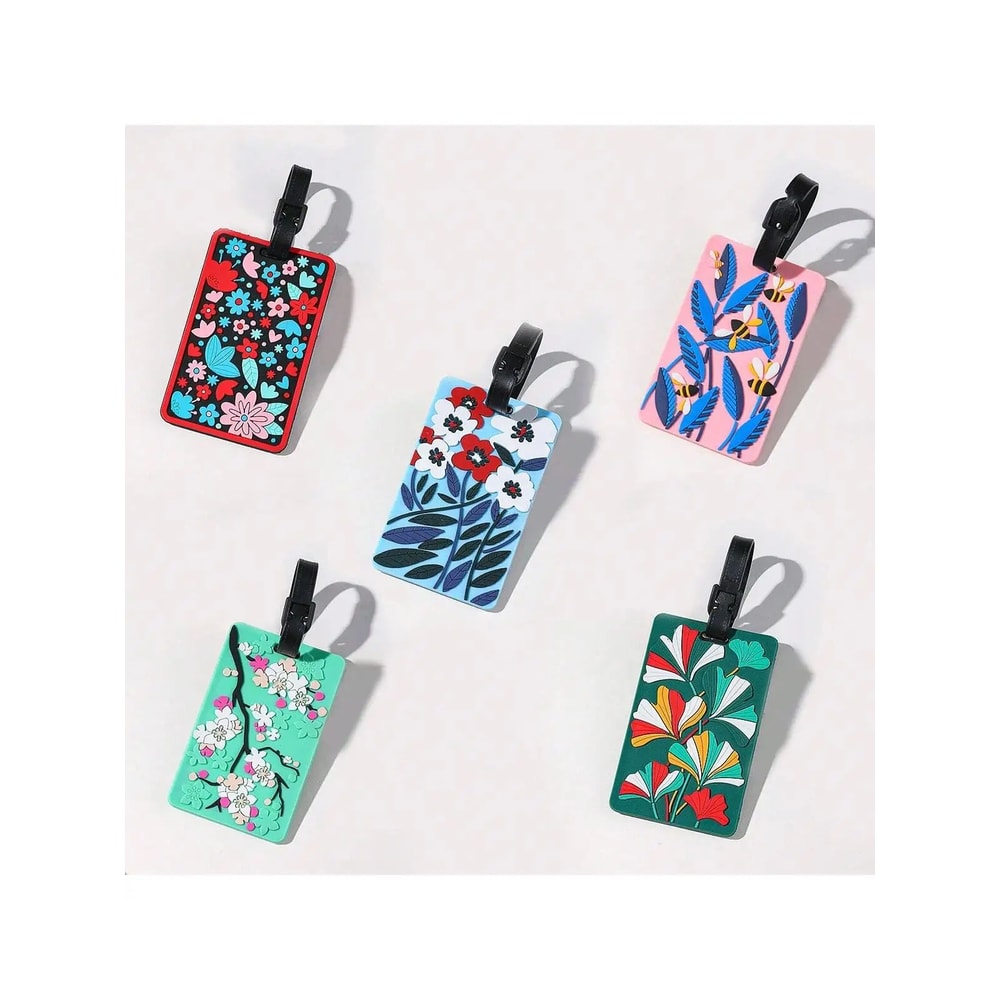 Floral Pattern Travel Luggage Tag Set 2