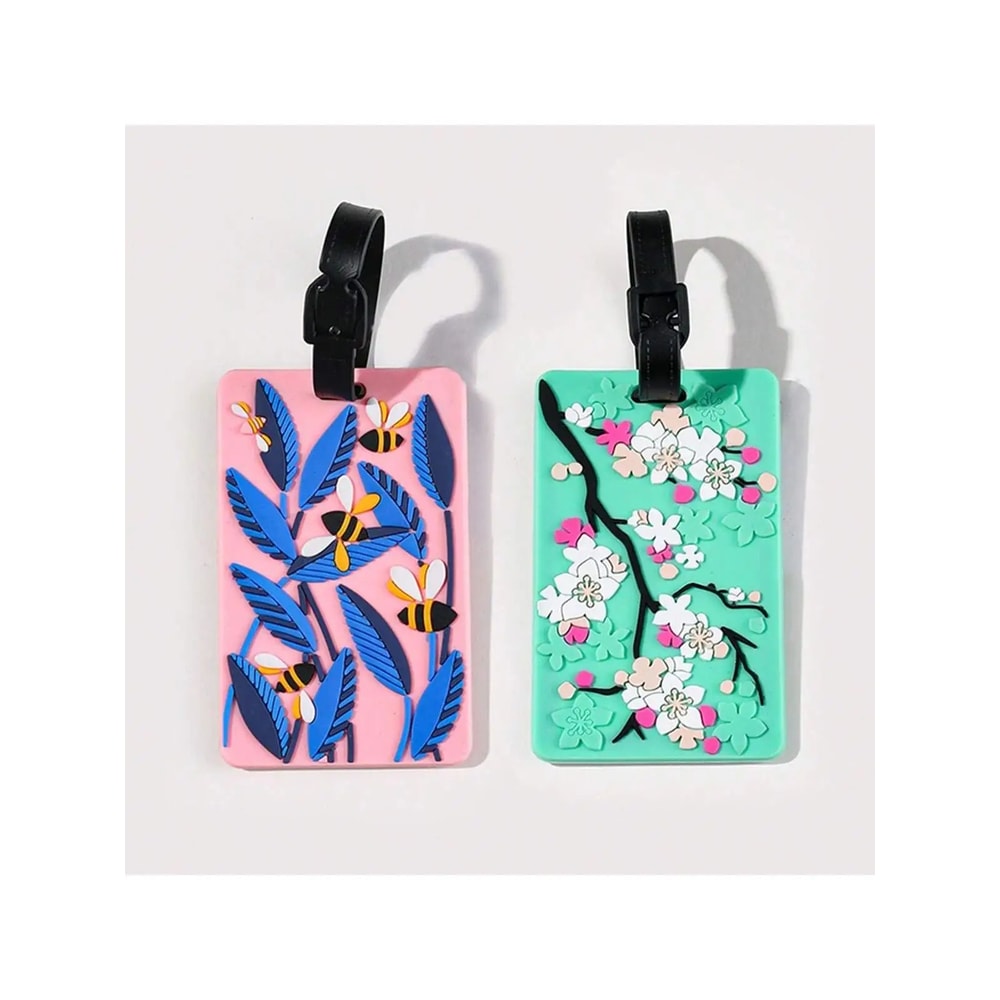 Floral Pattern Travel Luggage Tag Set 4