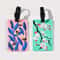 Floral Pattern Travel Luggage Tag Set 4