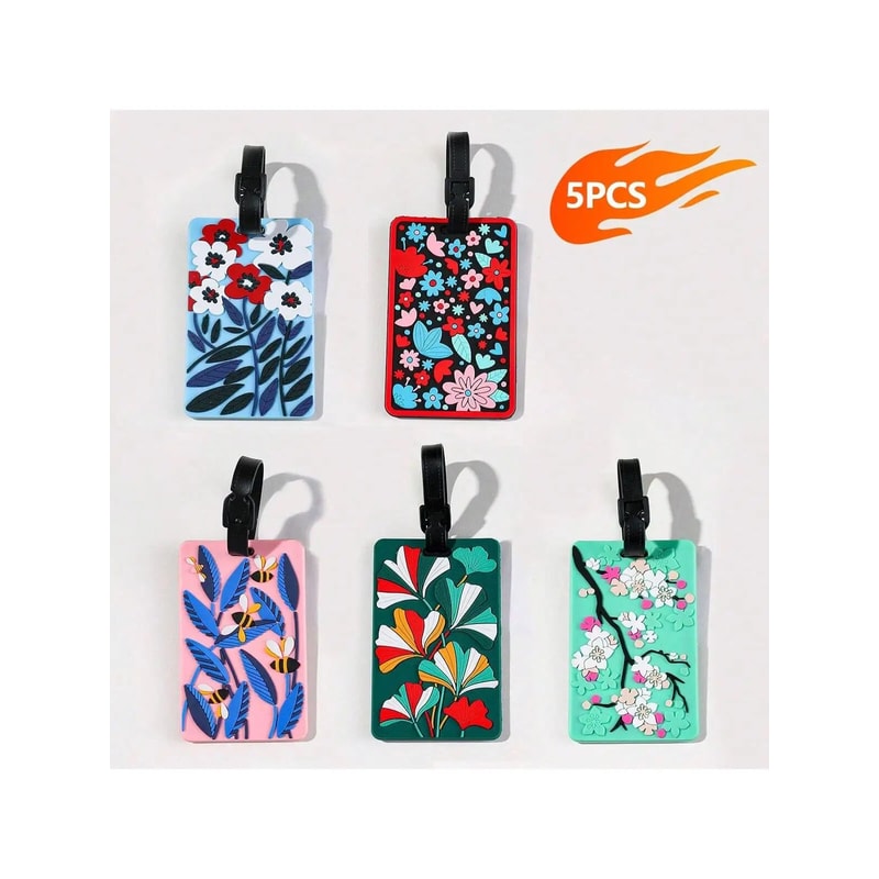 Floral Pattern Travel Luggage Tag Set 7