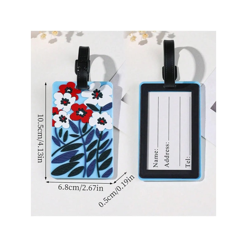 Floral Pattern Travel Luggage Tag Set 9