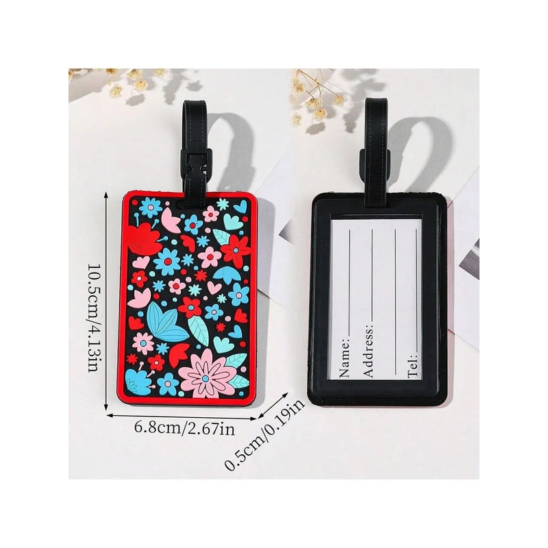 Floral Pattern Travel Luggage Tag Set 11