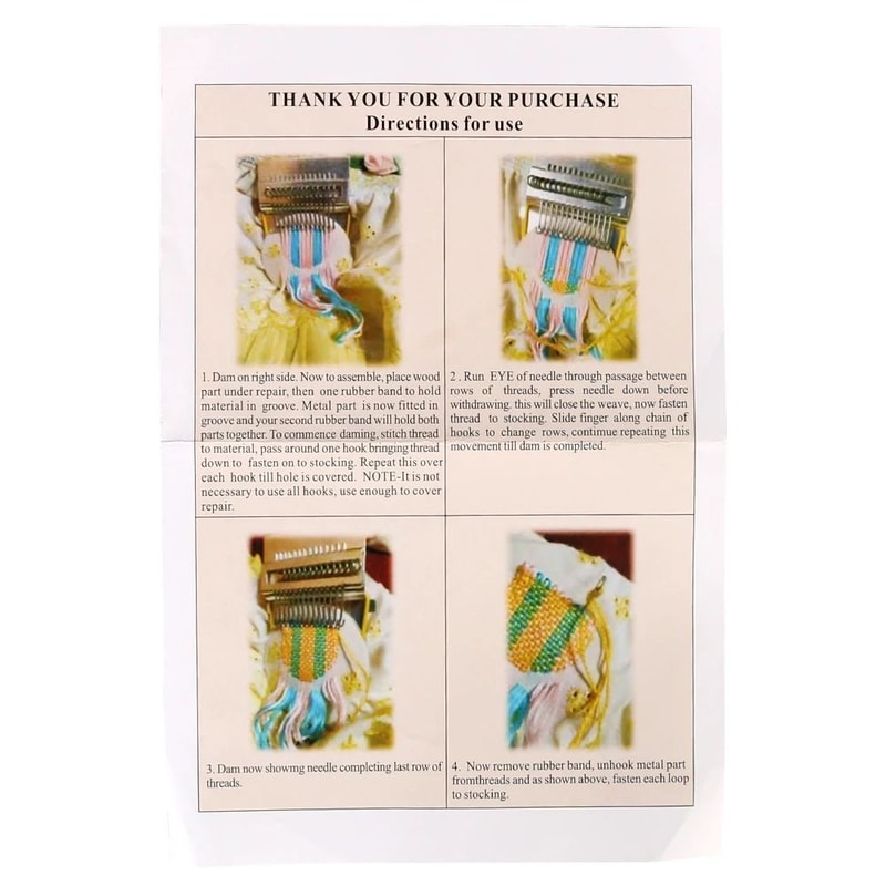 visible mending tool used for clothing patch