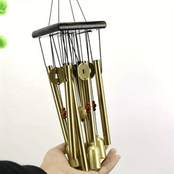 heavy duty outdoor wind chimes with deep, calming tone for garden & patio