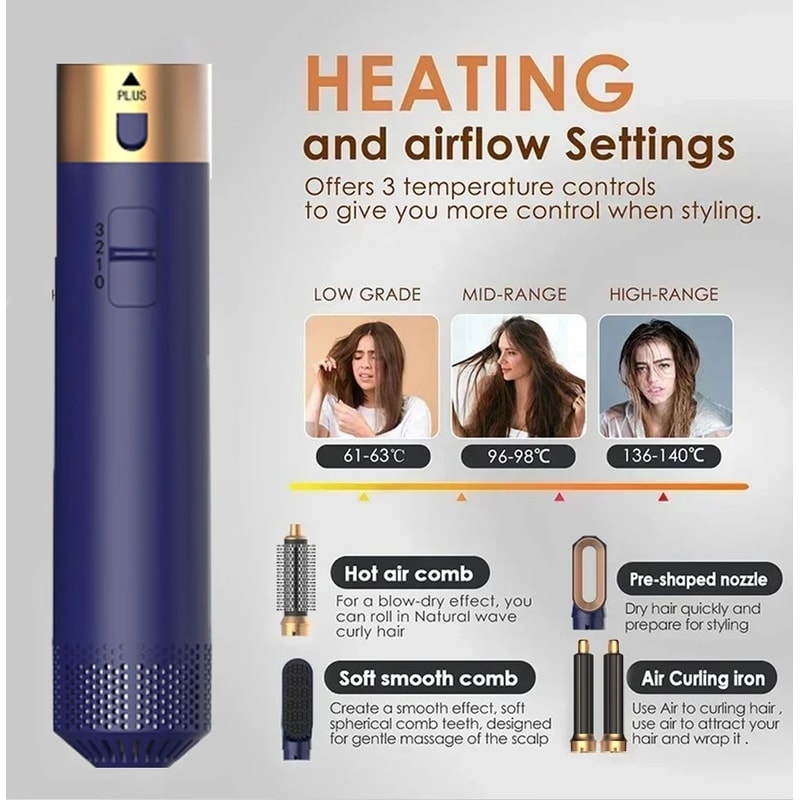 frizz control air hair styler in use