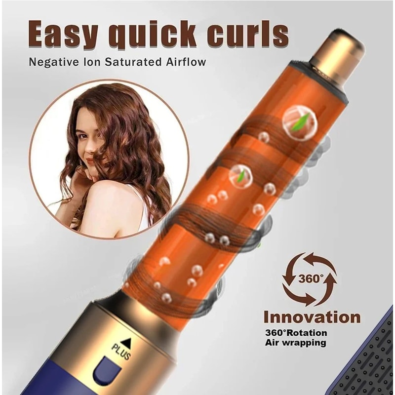 straightening hair using hot air brush tool