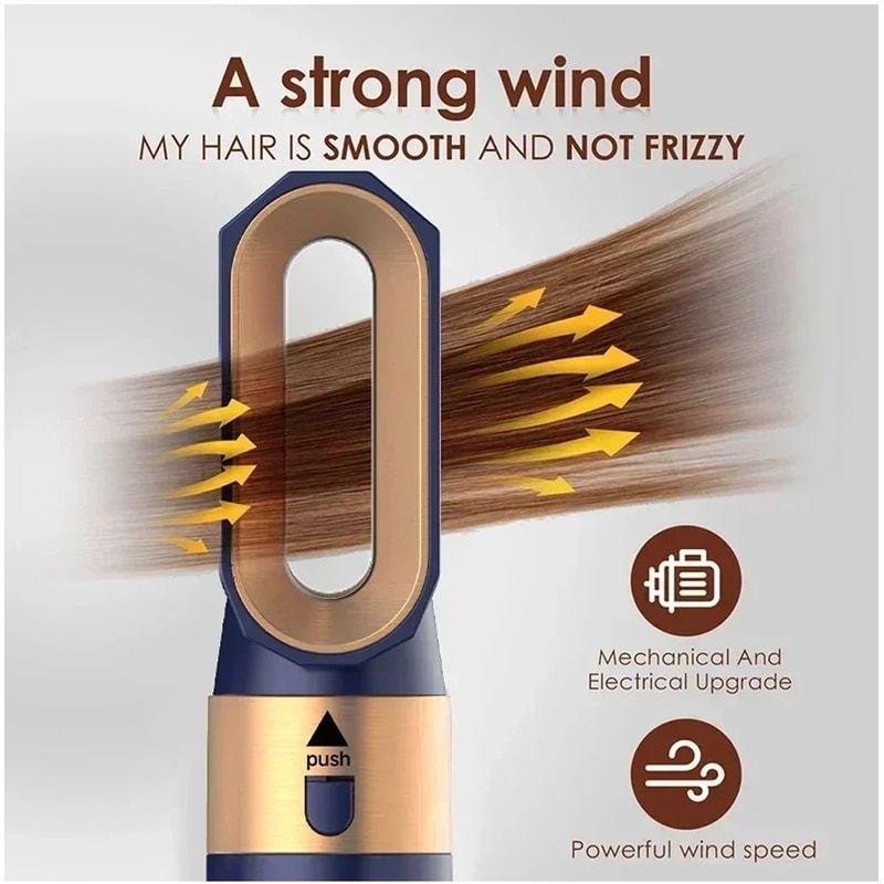 blowout hairstyle created with air styler brush