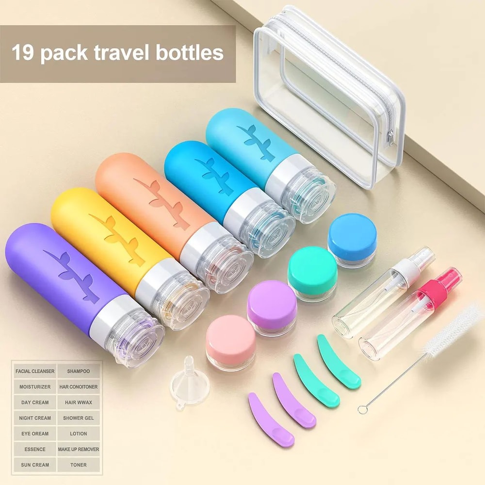 Leak Proof Silicone Travel Bottle Set 1
