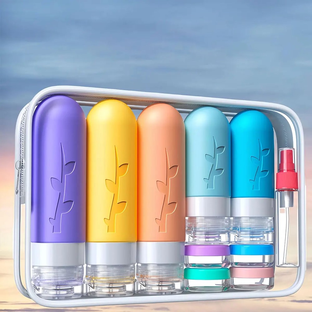 Leak Proof Silicone Travel Bottle Set 3