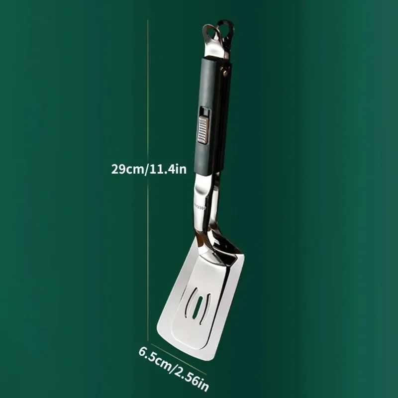 slotted spatula tongs reducing grease during serving