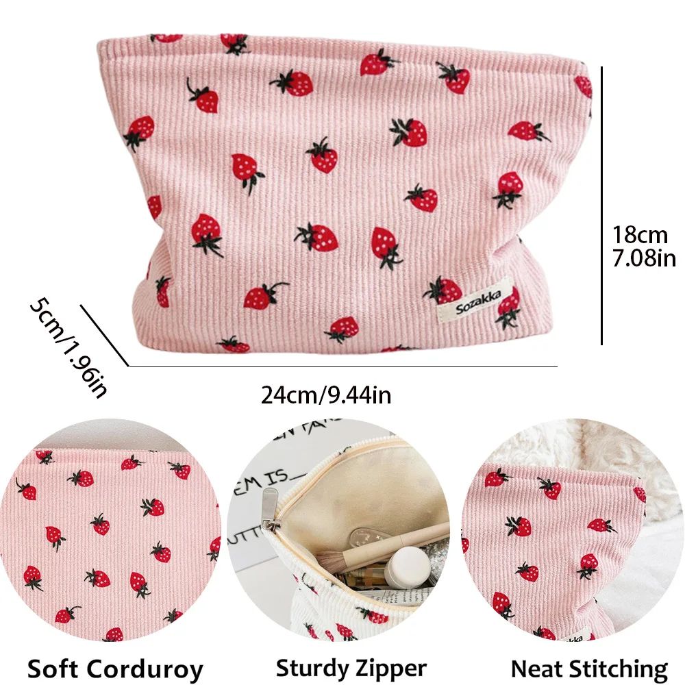 Corduroy Makeup Storage Bag 1