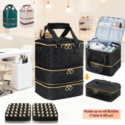 three layer nail polish storage bag