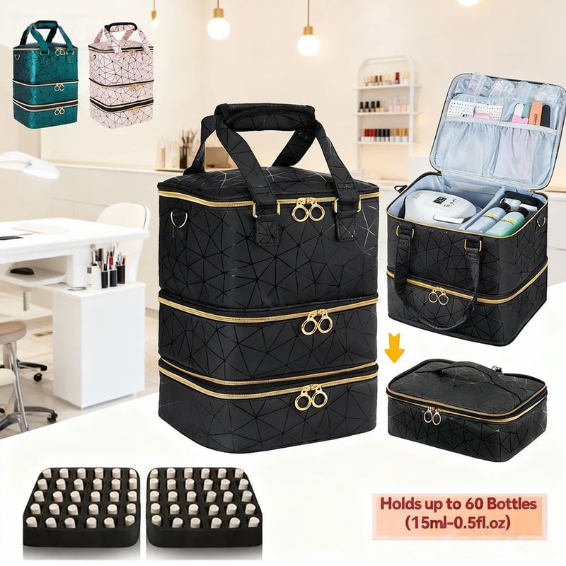 Three Layer Nail Polish Storage Bag 0