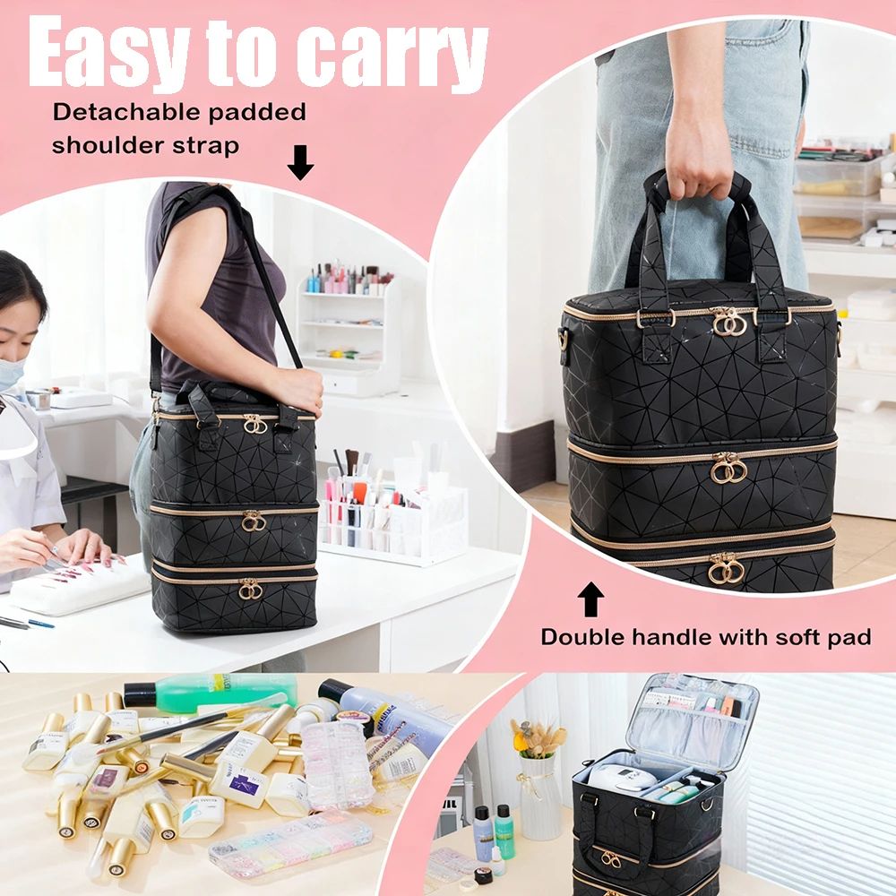 Three Layer Nail Polish Storage Bag 3