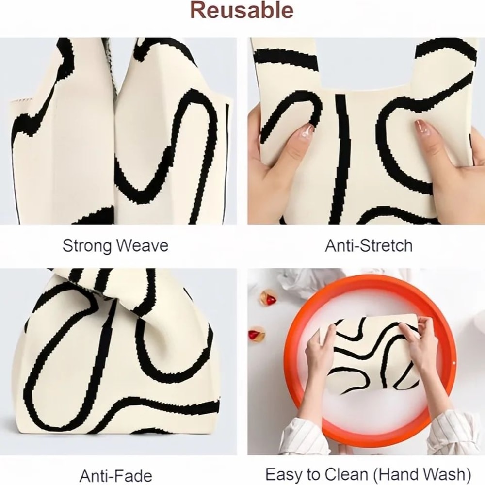 Knitted Yarn Bucket Handbag 4