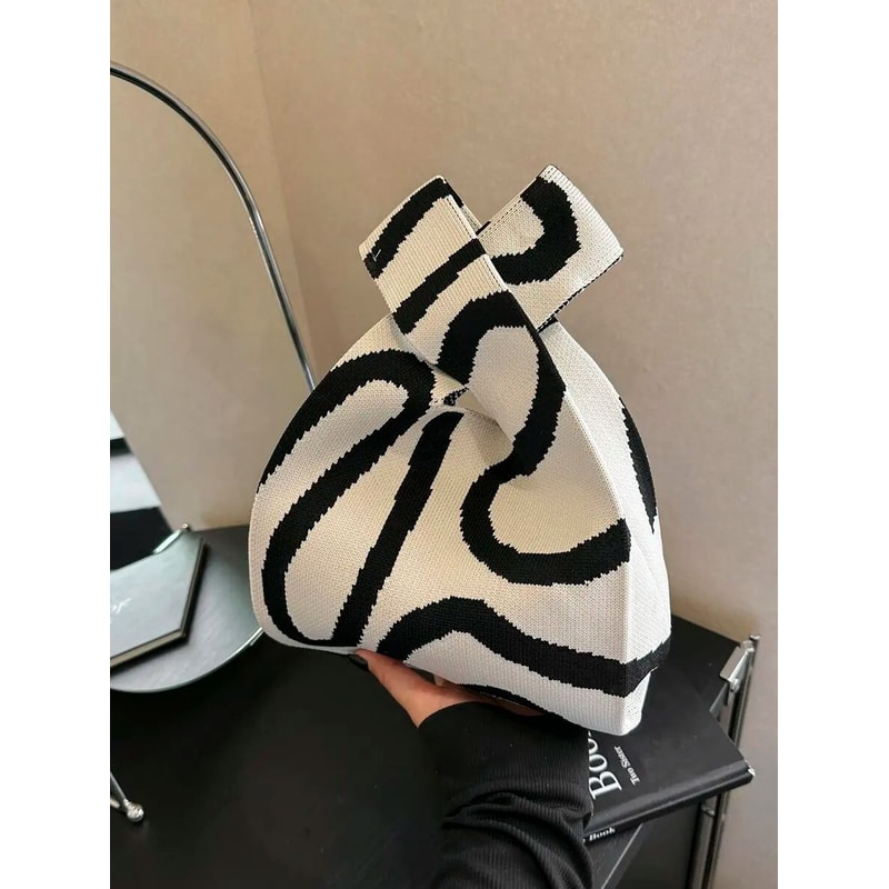 Knitted Yarn Bucket Handbag 7