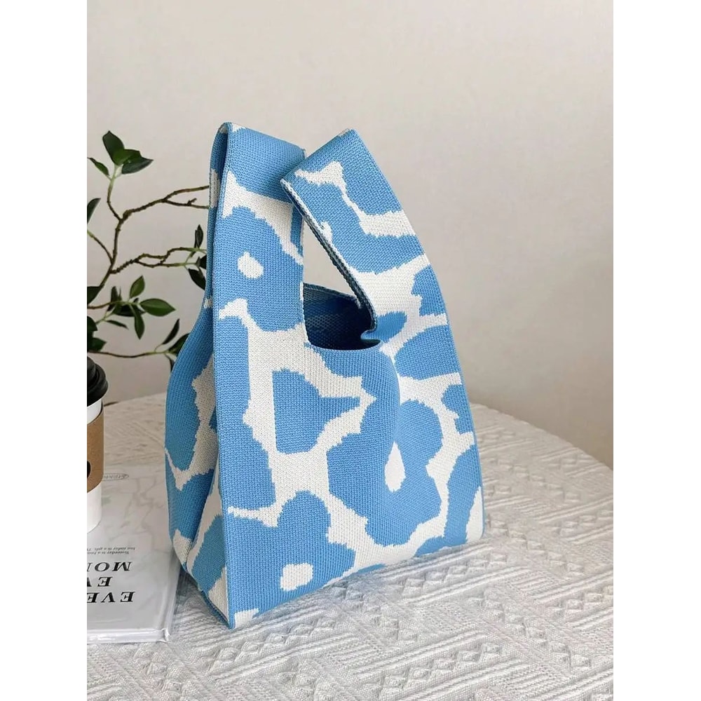 Knitted Yarn Bucket Handbag 9