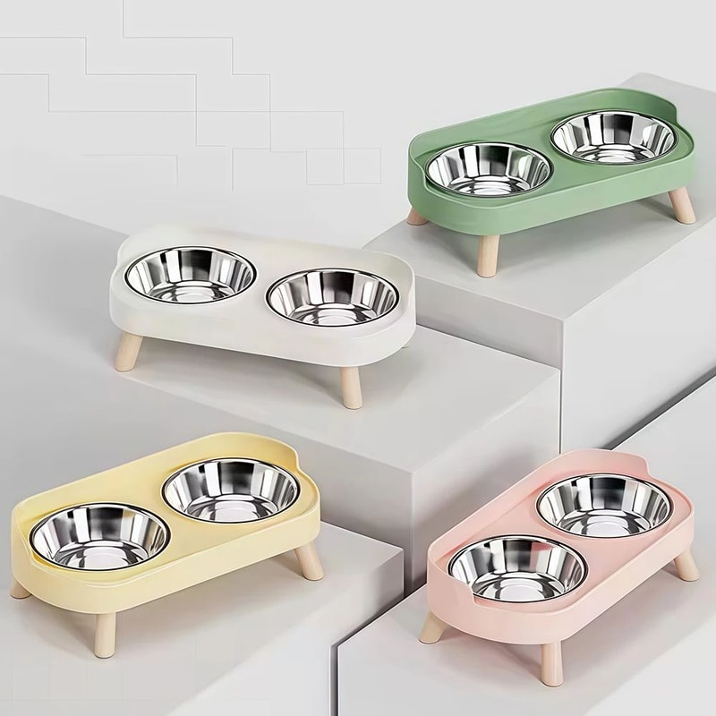 Stainless Steel Double Pet Feeding Bowl 6