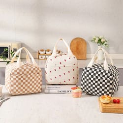 corduroy insulated lunch bag