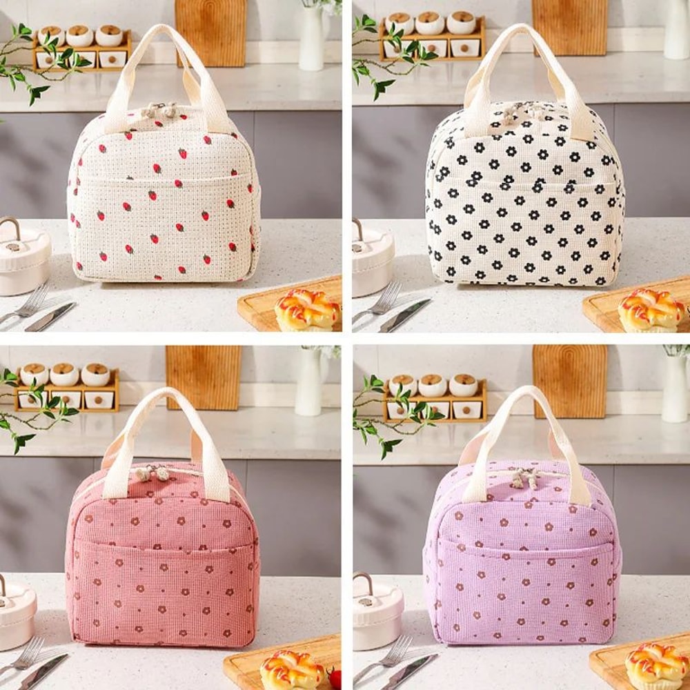 Corduroy Insulated Lunch Bag 4