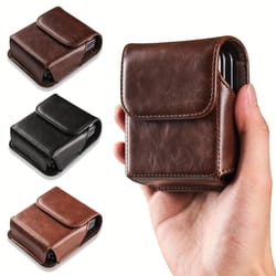 leather folding phone waist pouch