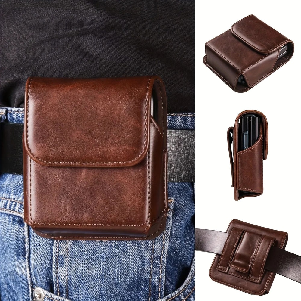 Leather Folding Phone Waist Pouch 8