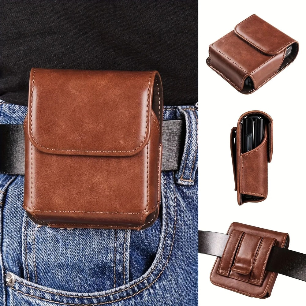 Leather Folding Phone Waist Pouch 6