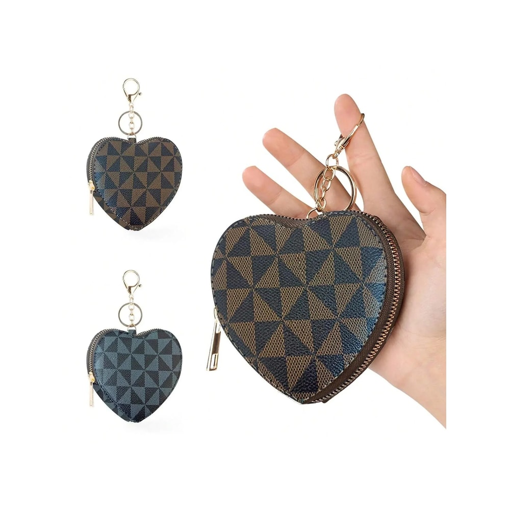 Heart Shape Leather Coin Pouch 0