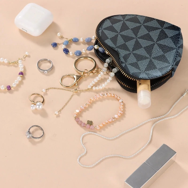 Heart Shape Leather Coin Pouch 3