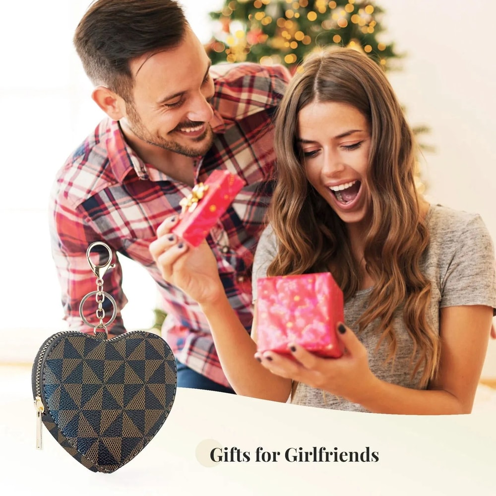 Heart Shape Leather Coin Pouch 4