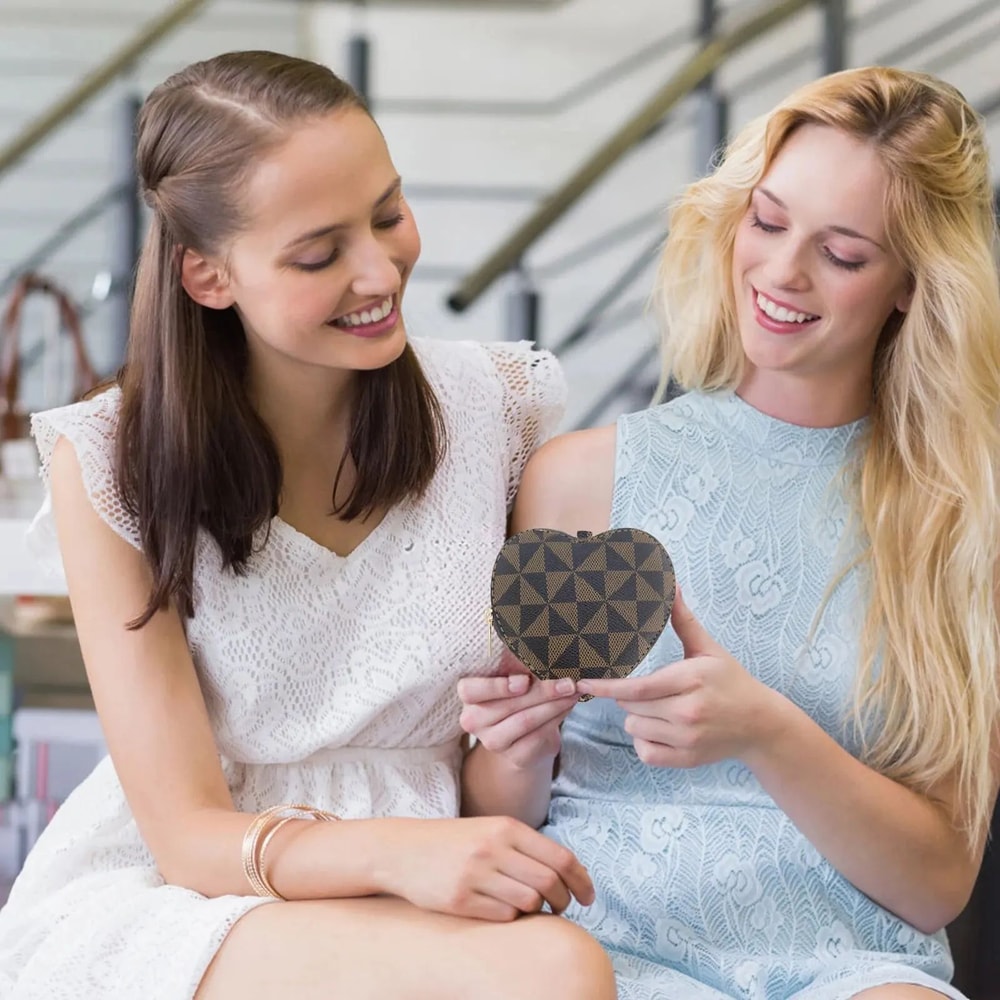 Heart Shape Leather Coin Pouch 7