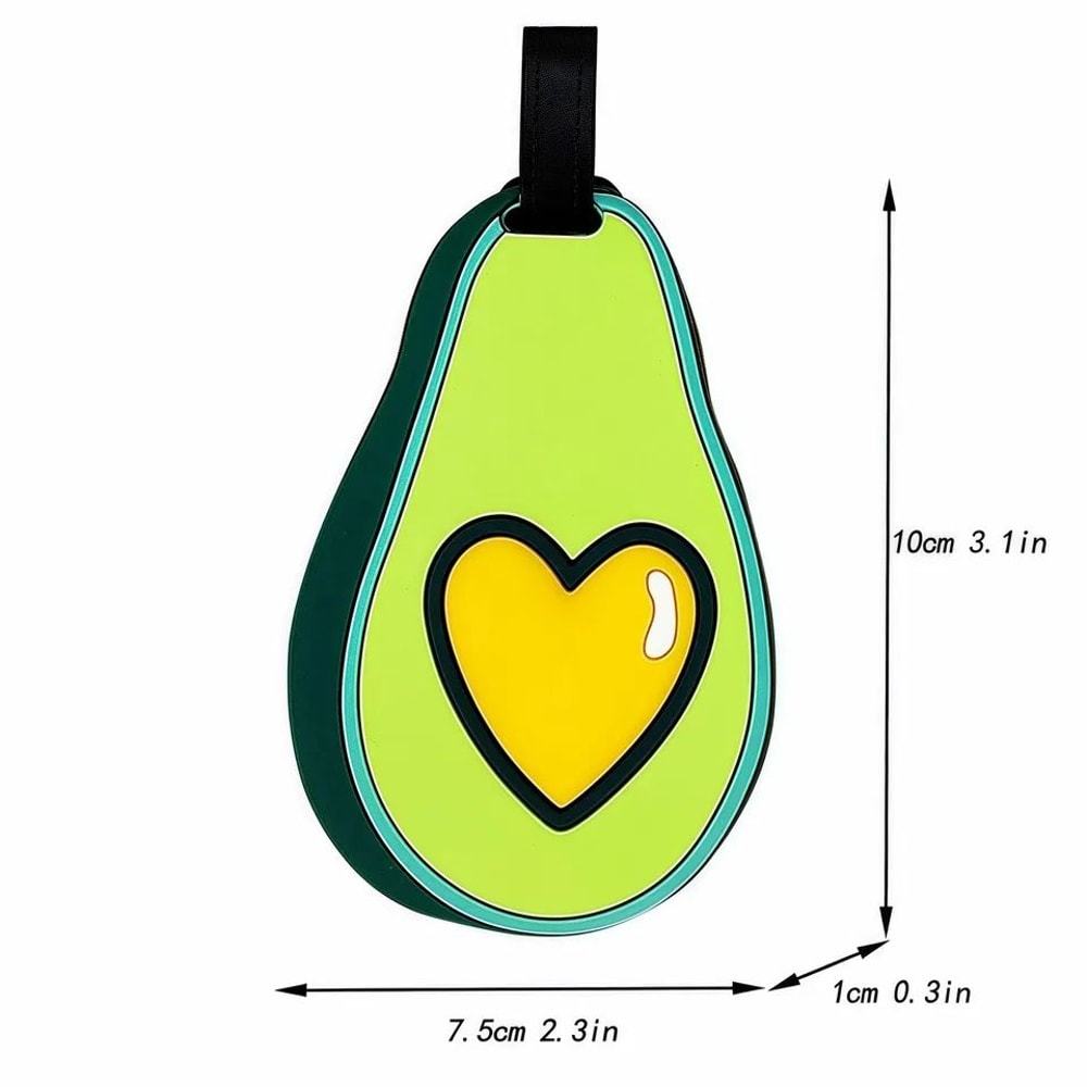 Avocado Silicone Luggage Tag 1