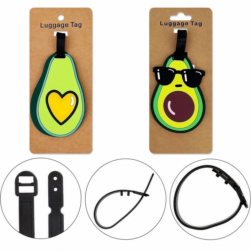 Avocado Silicone Luggage Tag 2