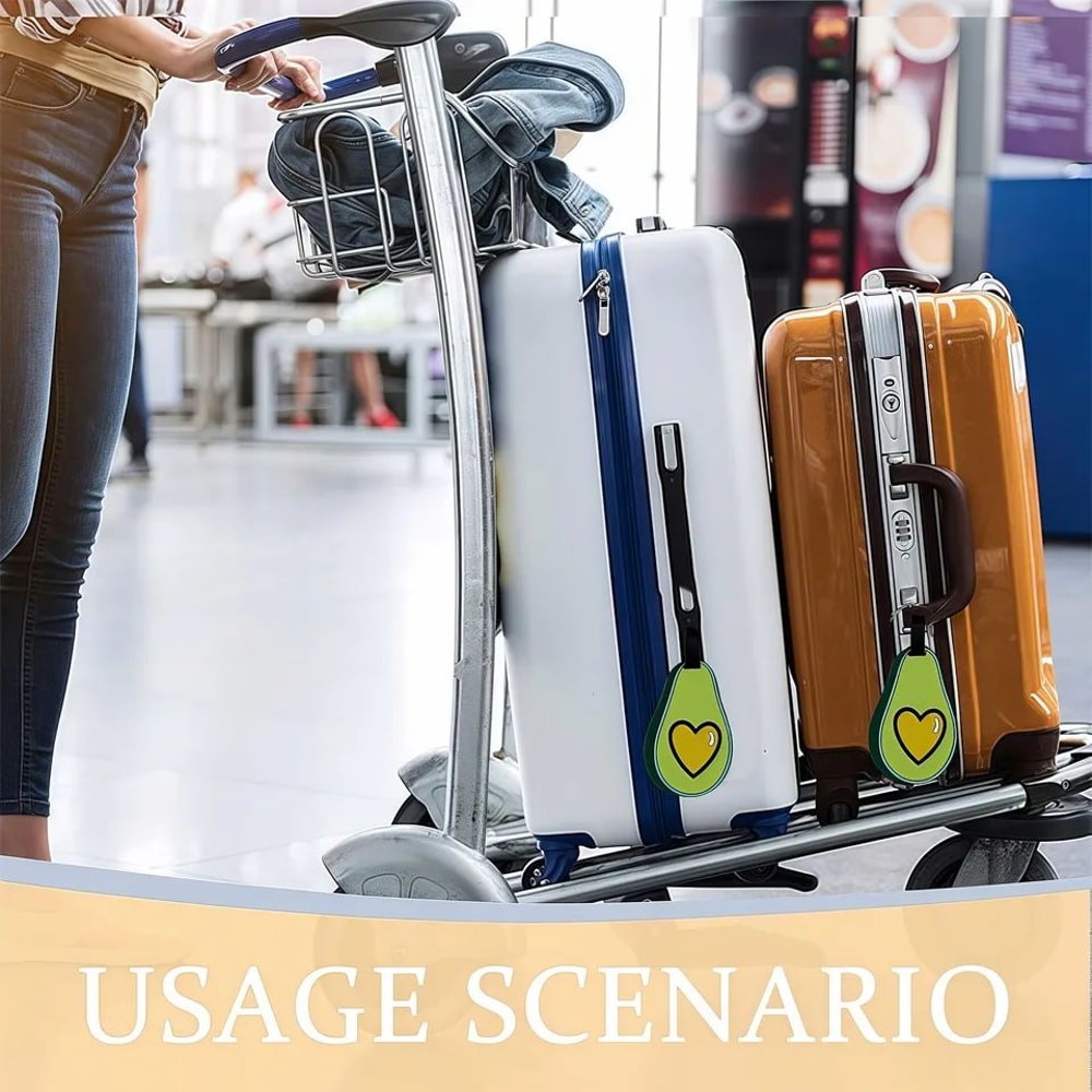 Avocado Silicone Luggage Tag 4