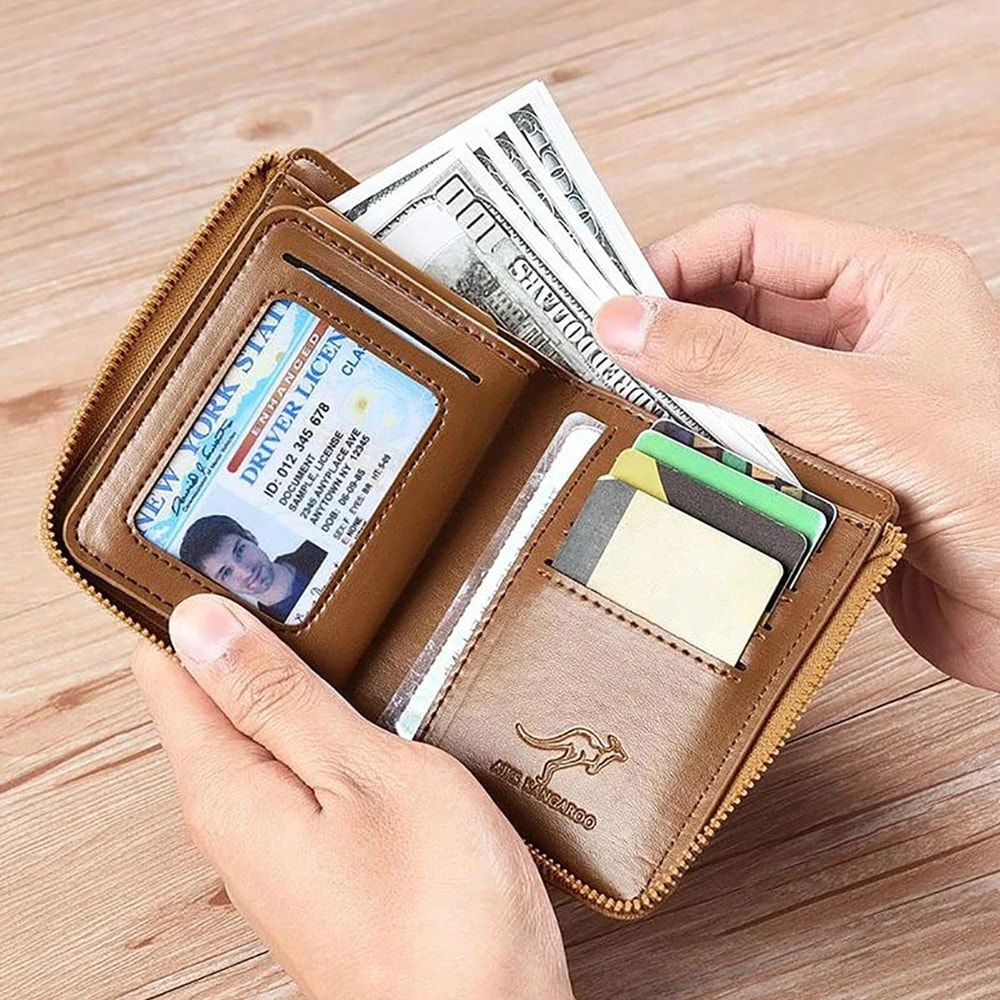 Leather RFID Business Card Wallet 2