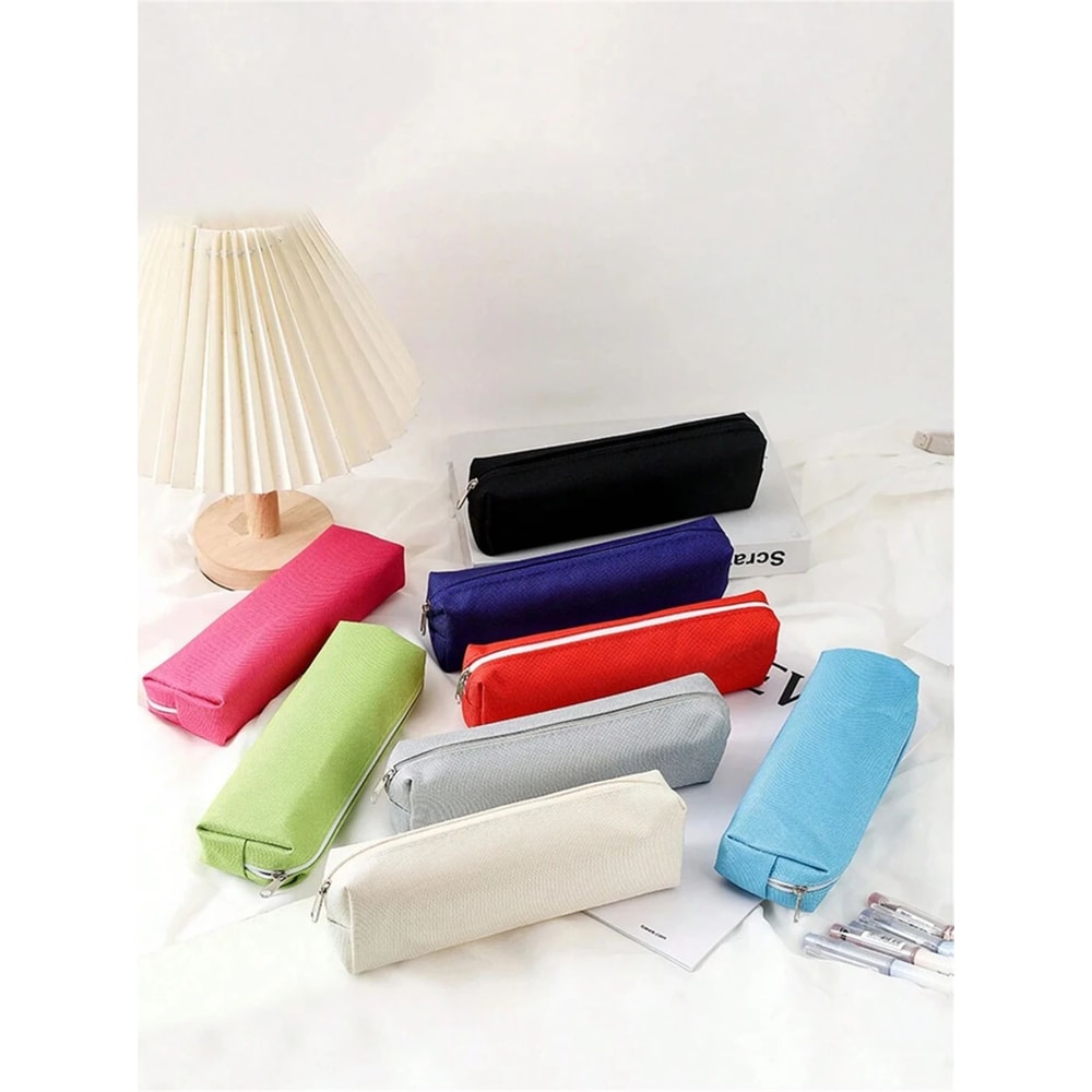 Simple Solid Color Pencil Case 0