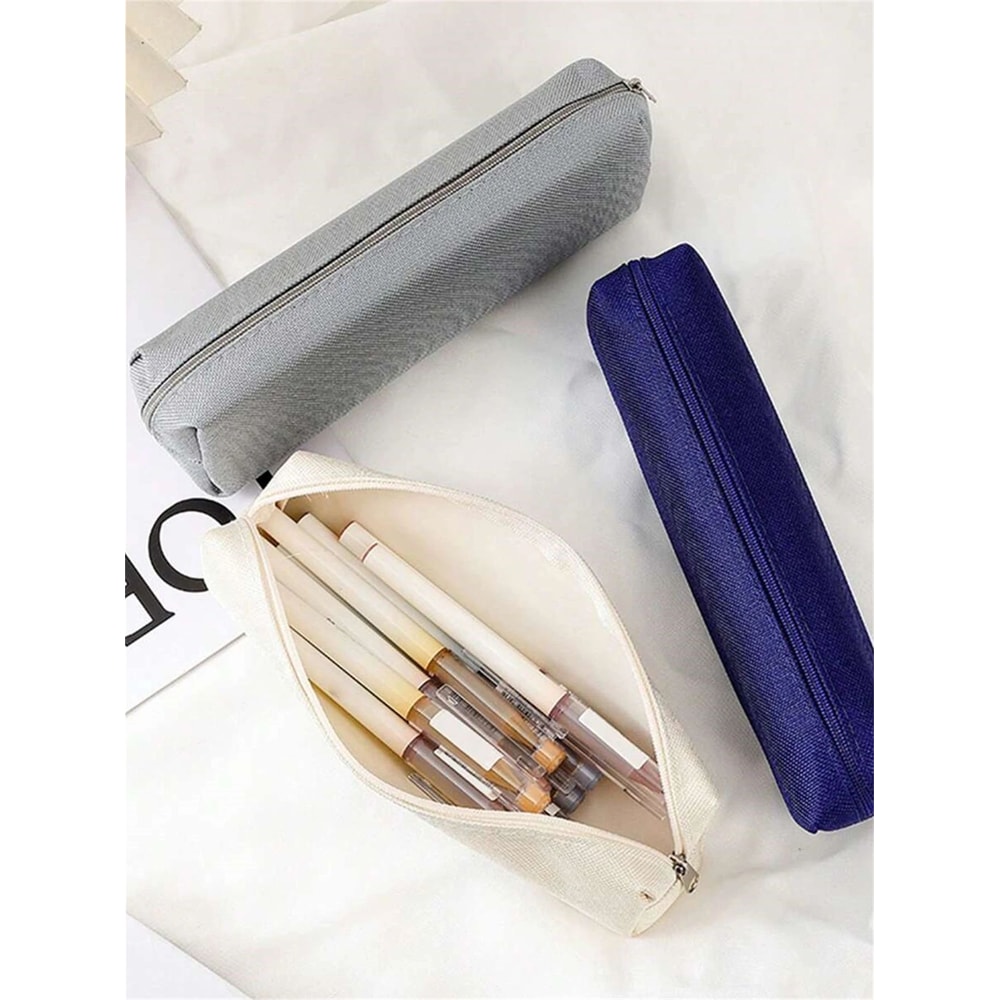 Simple Solid Color Pencil Case 3