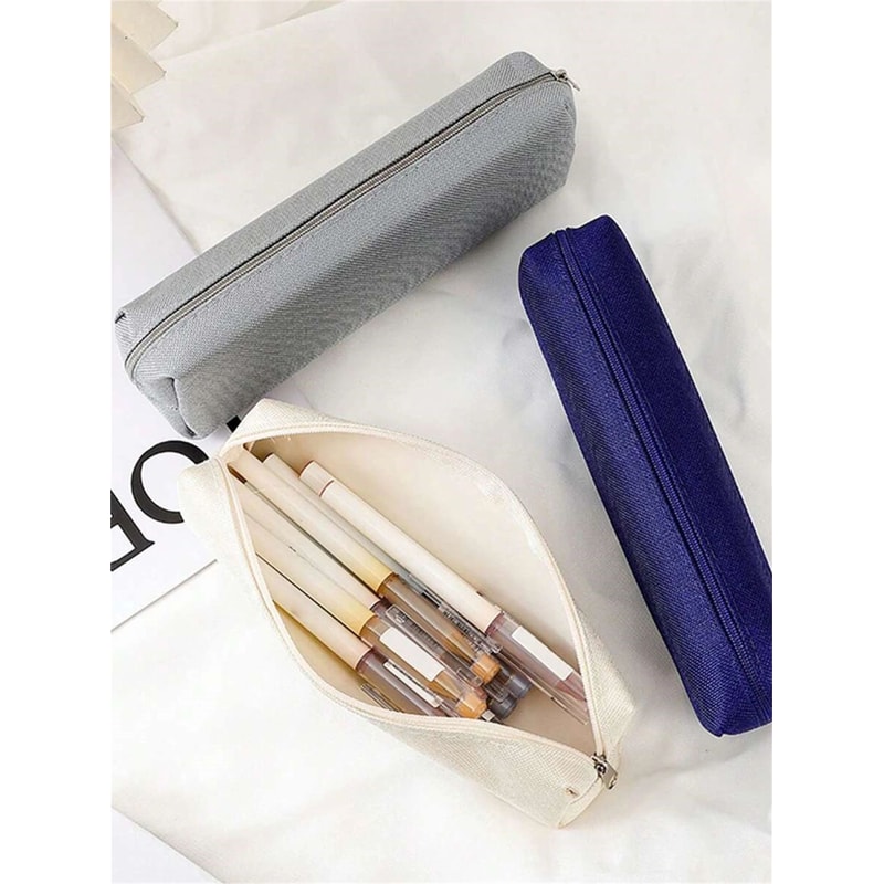 Simple Solid Color Pencil Case 3