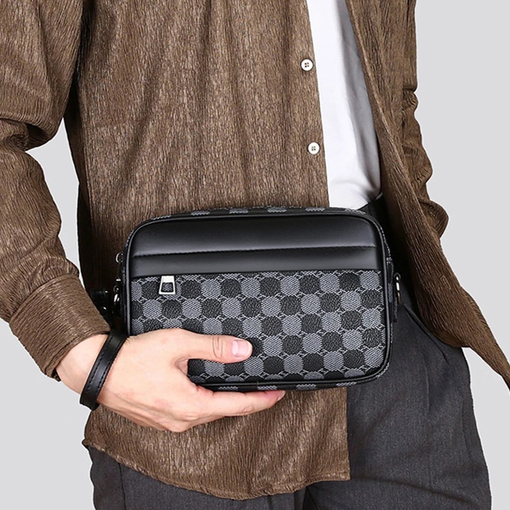 PU Leather Mens Waist Crossbody Bag 3