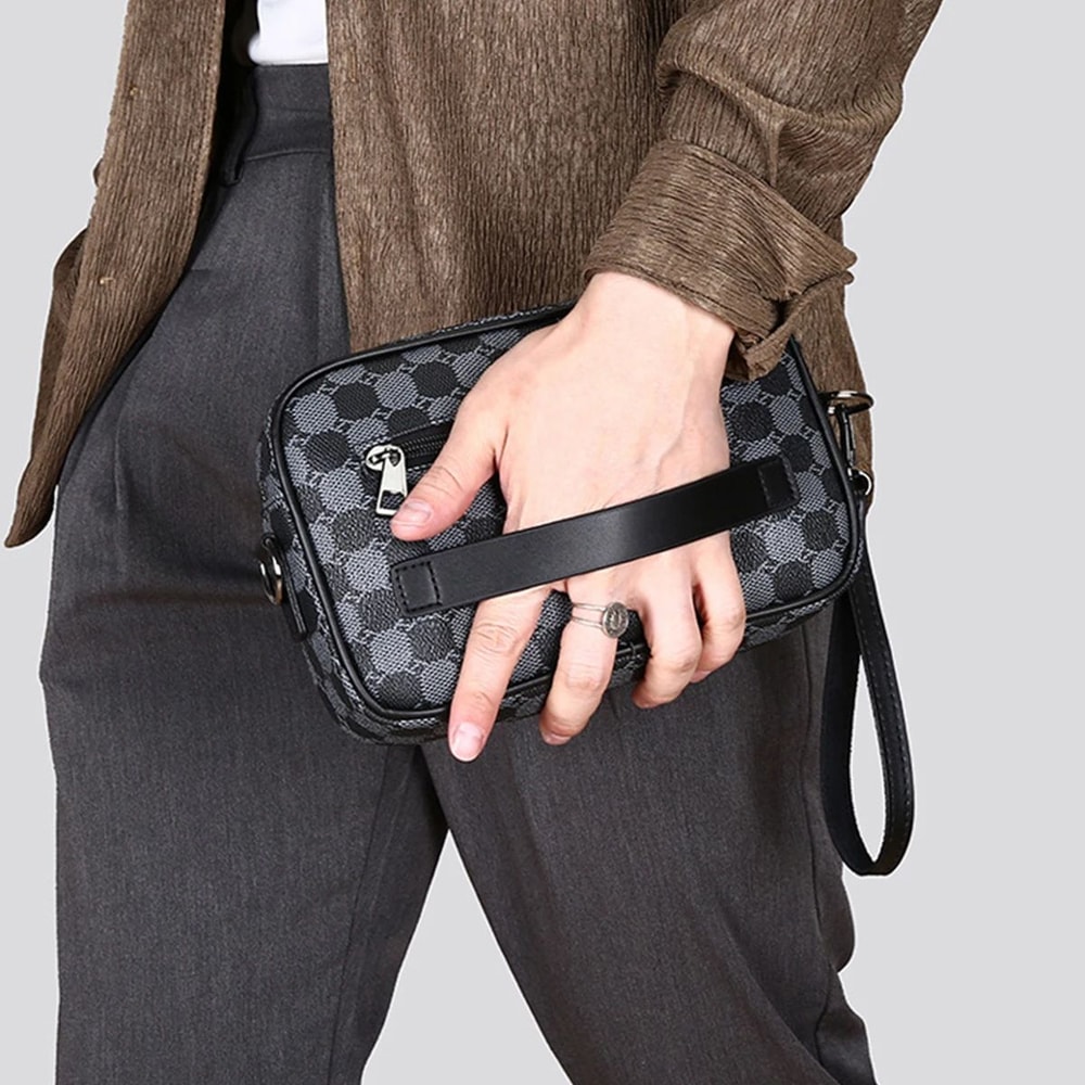 PU Leather Mens Waist Crossbody Bag 4