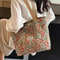 Floral Canvas Shoulder Tote Bag 0