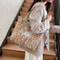 Floral Canvas Shoulder Tote Bag 7