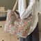 Floral Canvas Shoulder Tote Bag 8